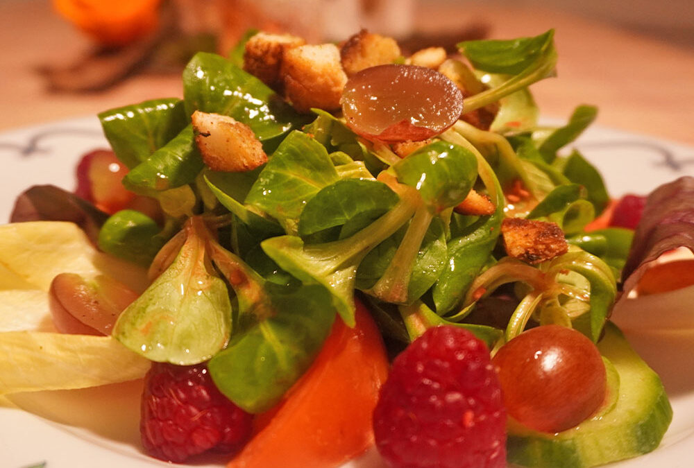 Himbeerdressing selber machen für Feldsalat Rezept