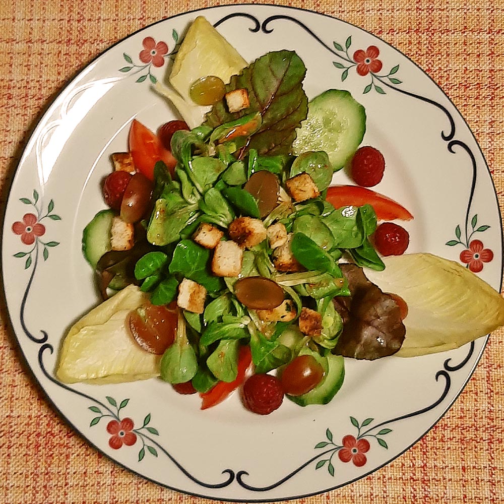 Himbeerdressing selber machen für Feldsalat Rezept Himbeerdressing selber machen für Feldsalat Rezept
