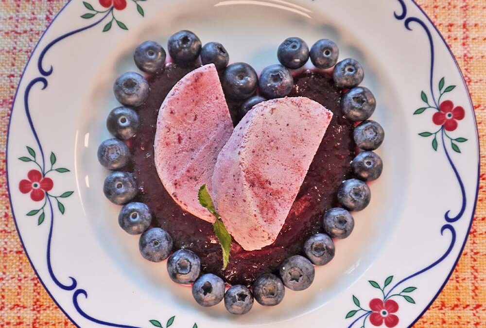 Heidelbeer-Eis ohne Eismaschine – Parfait Rezept