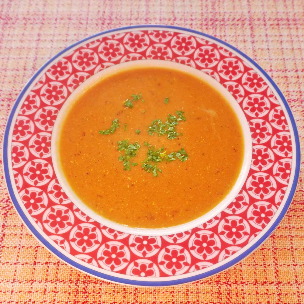 Rezept für Rote Linsen Suppe vegan