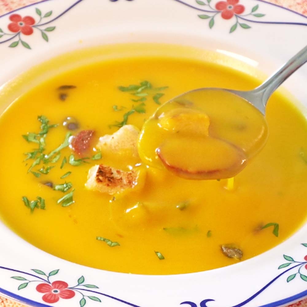 Rezept für Kürbissuppe kalorienarm und vegan