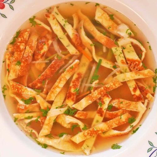 Rezept für Kräuter Flädle - Herzhafte Pfannkuchen