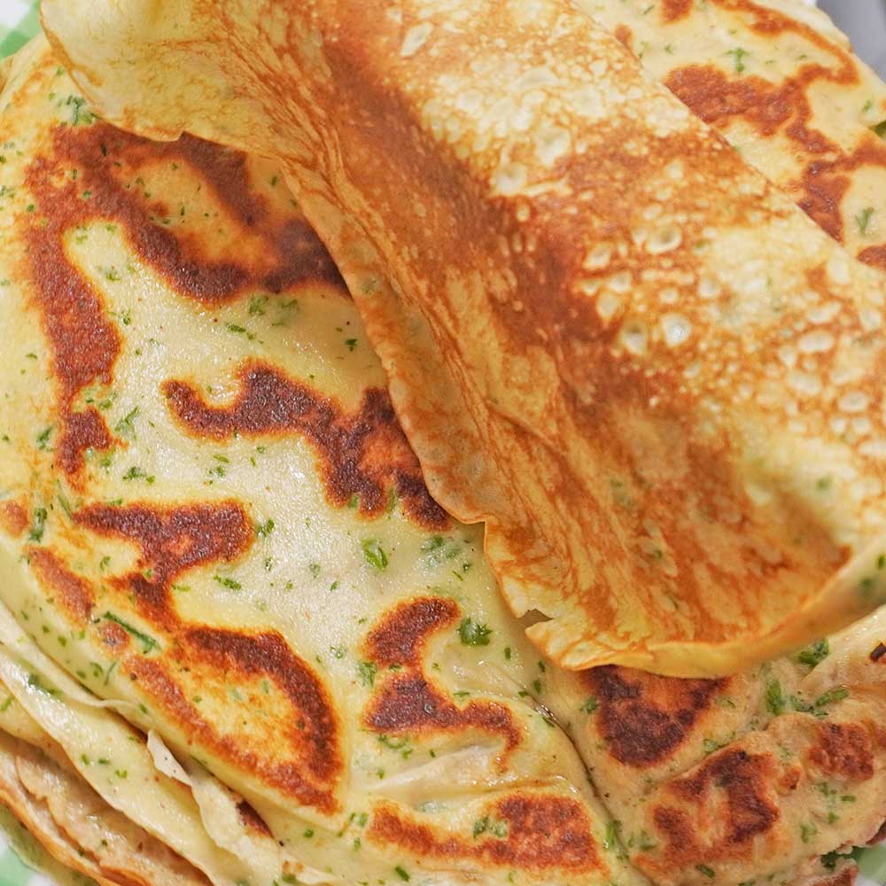 Kräuter Flädle Rezept - salzige Pfannkuchen Rezept für Flädle - salzige Pfannkuchen
