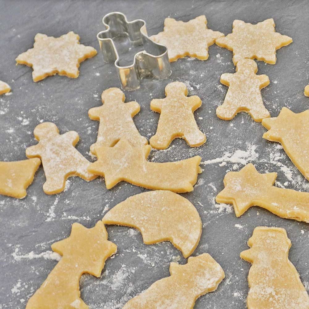 Rezept für Mürbeteig-Plätzchen ausstechen Mürbeteig Kekse ausstechen