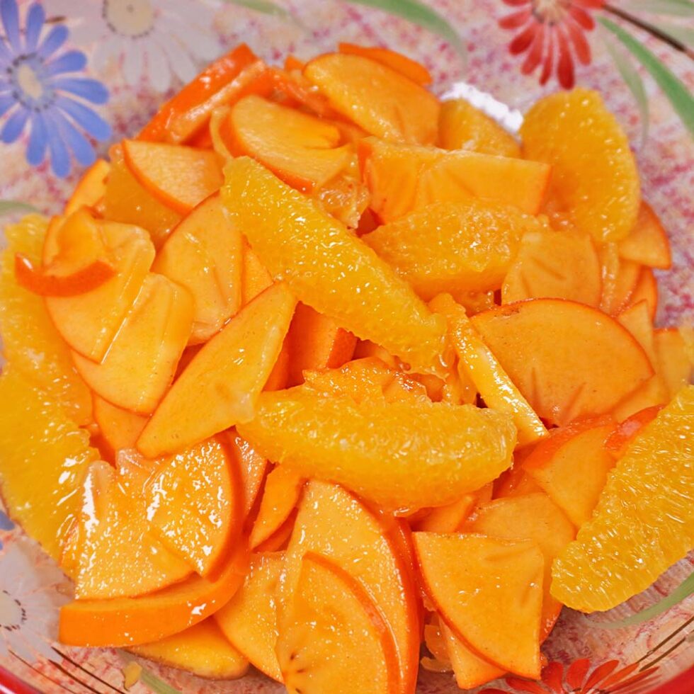 Kaki-Orangen-Salat - Obstsalat Rezept - Kochen mit Moki