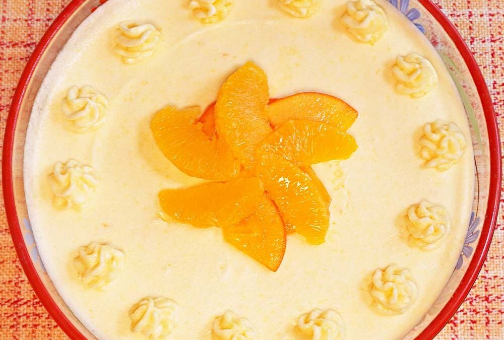 Orangemousse Rezept mit Orangensalat