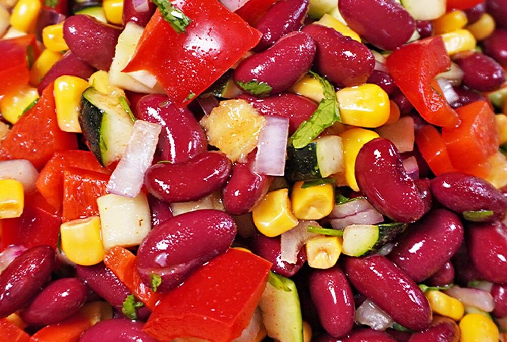 Kidneybohnen Salat Rezept einfach – schneller Grillsalat