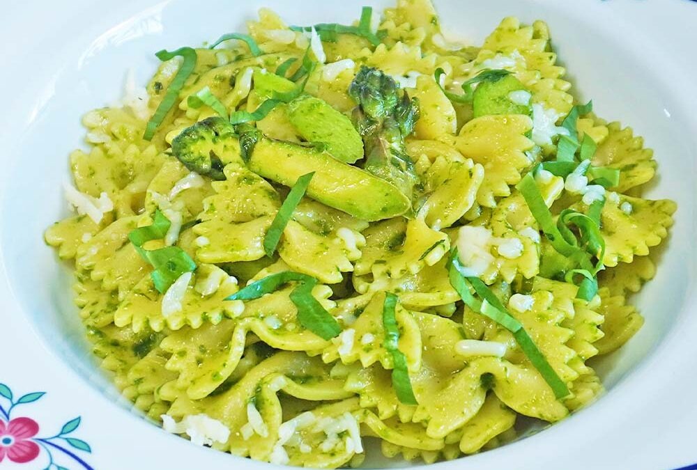 Bärlauch Pasta Rezept mit grünem Spargel