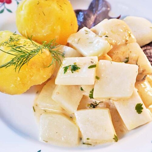 Rahmkohlrabi mit Kartoffeln