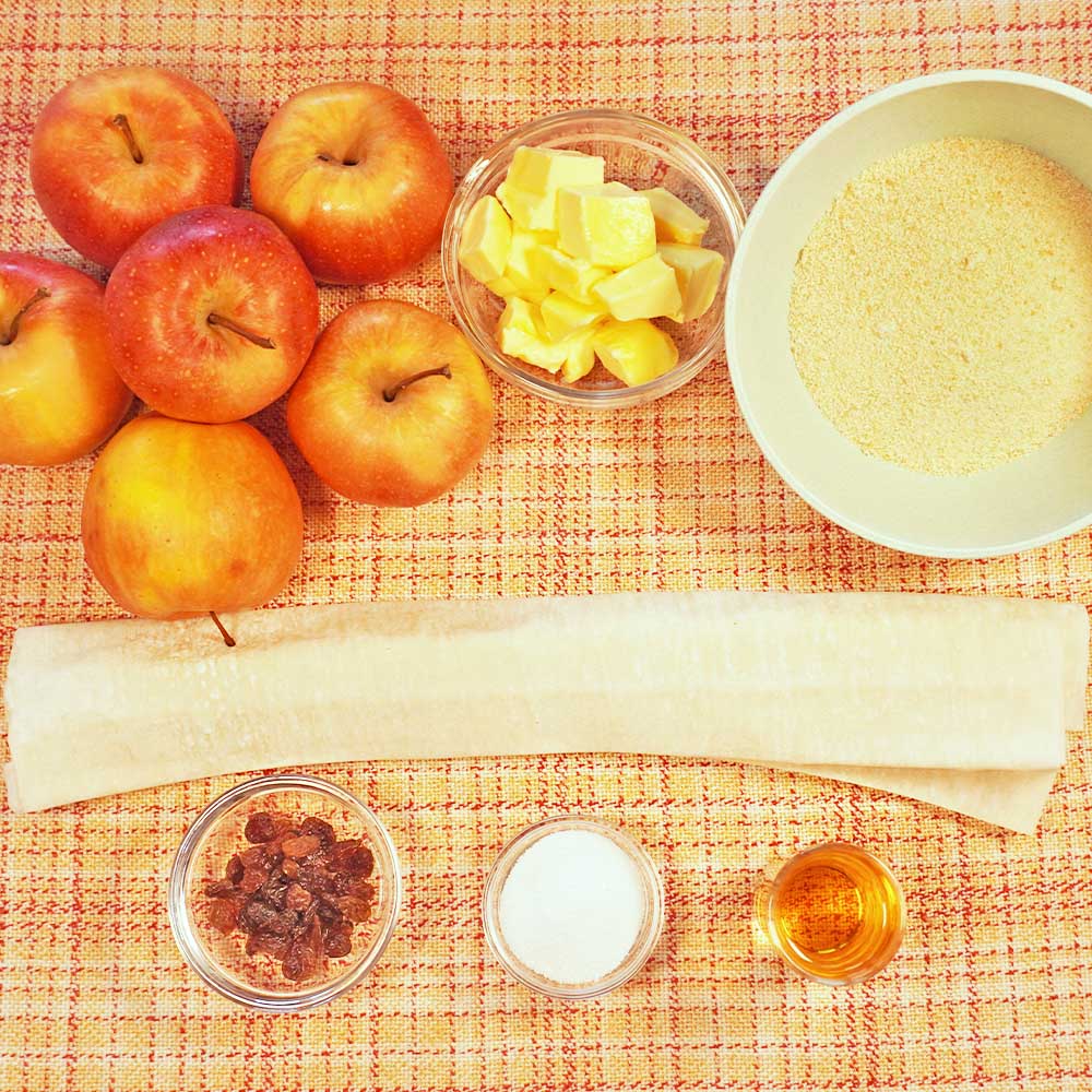 Zutaten Apfelstrudel mit Filoteig Rezept Zutaten für Apfelstrudel mit Filoteig