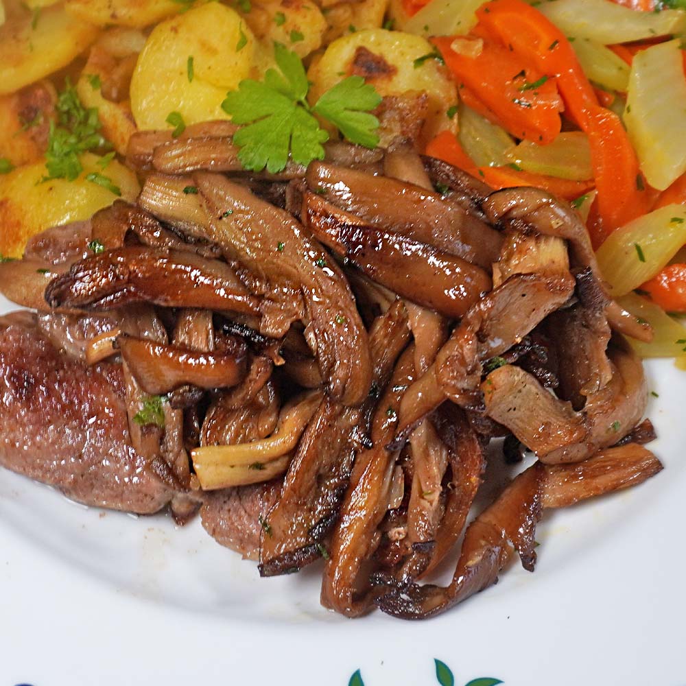 Austernpilze Rezept zu Steak Austernpilze als Beilage zu Steak
