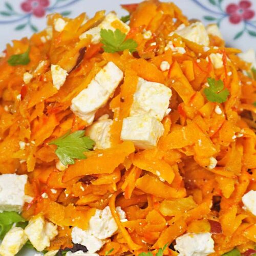 Kürbissalat mit Feta und Apfel