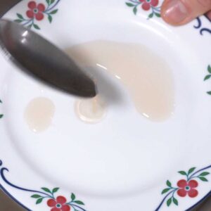 Gelierprobe auf Teller machen