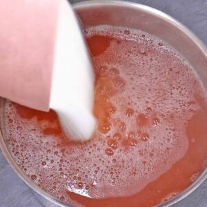 Gelierzucker 2 zu 1 dazugeben