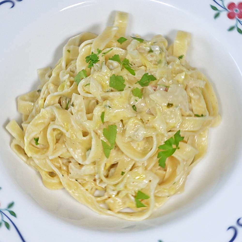Rahmspitzkohl mit Nudeln vegetarisches Rezept Rahmspitzkohl mit Tagliatelle