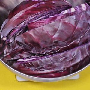Rotkohl abwiegen