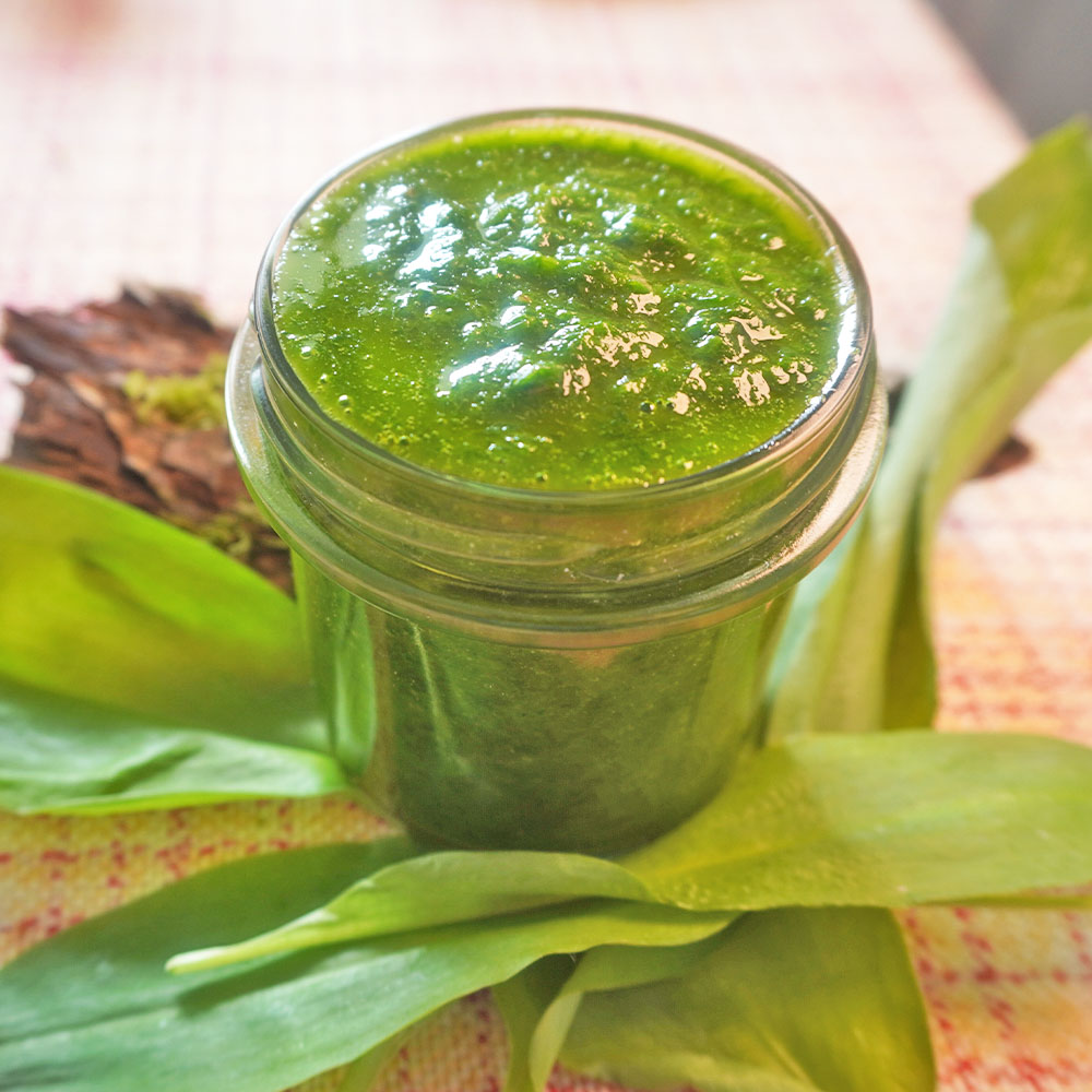 Veganes Bärlauchpesto im Glas