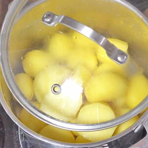 Kartoffeln ausdampfen lassen