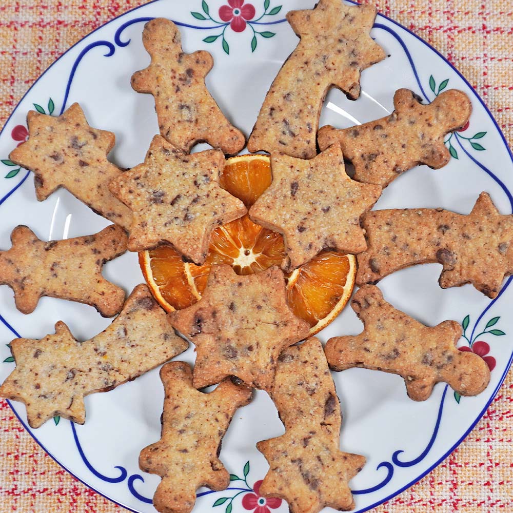 Orangen-Schoko-Plätzchen – einfache Kekse für Weihnachten
