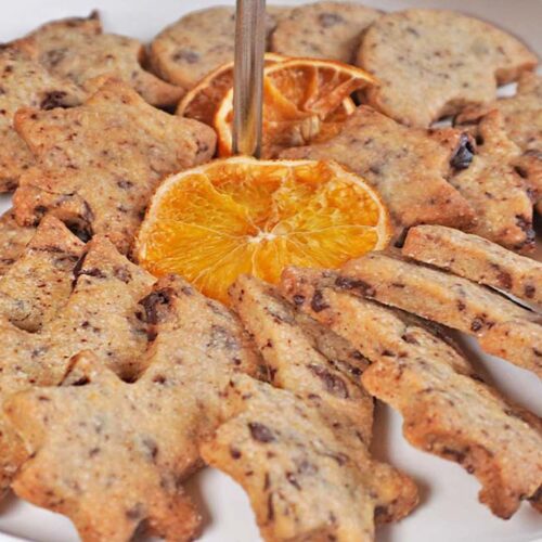 Orangen-Schokoladen-Plätzchen zu Weihnachten