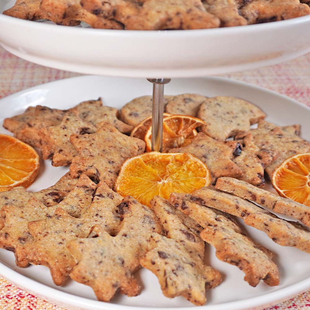 Orangen-Schokoladen-Plätzchen zu Weihnachten