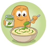 Bärlauch Kartoffelpüree mit Pesto verfeinern