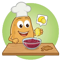 Zitrone ins Fruchtpüree geben