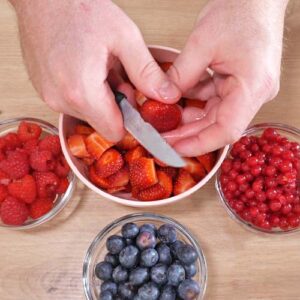 Beeren vorbereiten