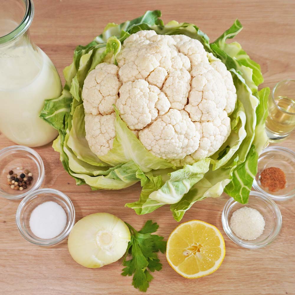 Zutaten für Blumenkohlsuppe