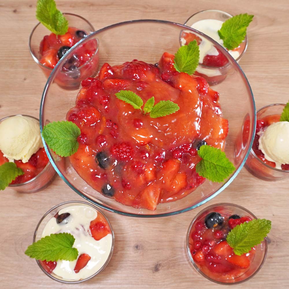 Rote Grütze Beeren Rezept