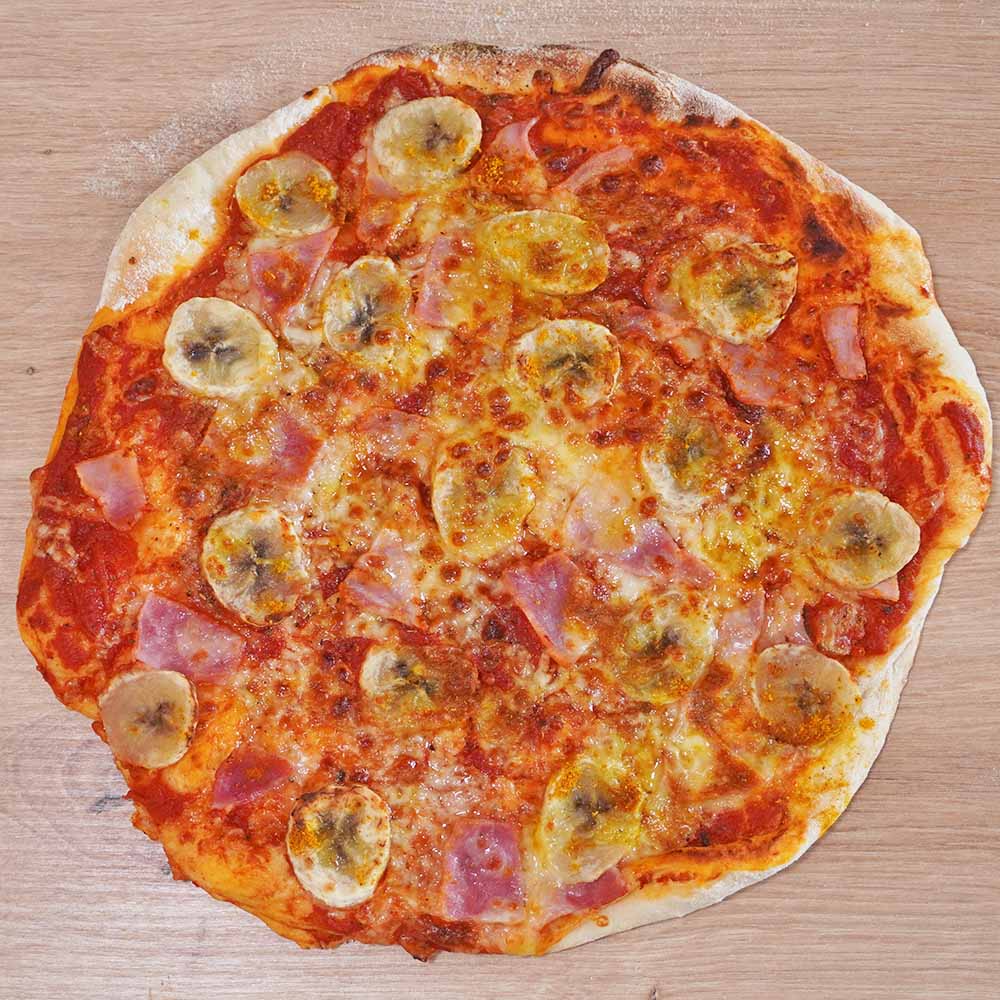 Bananen-Curry-Pizza