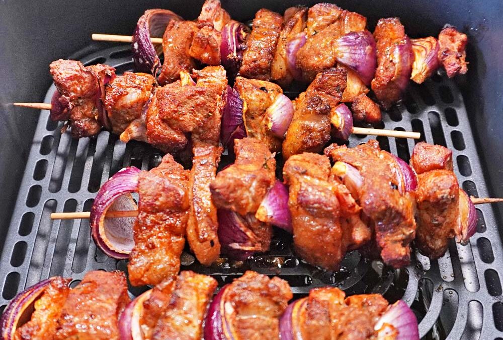 Schaschlik im Airfryer – saftig, würzig und wie vom Grill