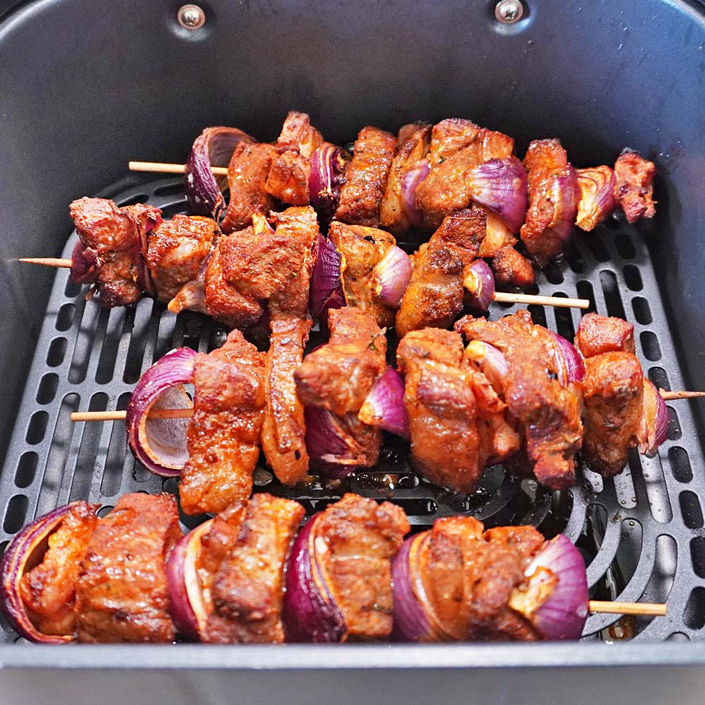 Schaschlik Airfryer Heißluftfritteuse