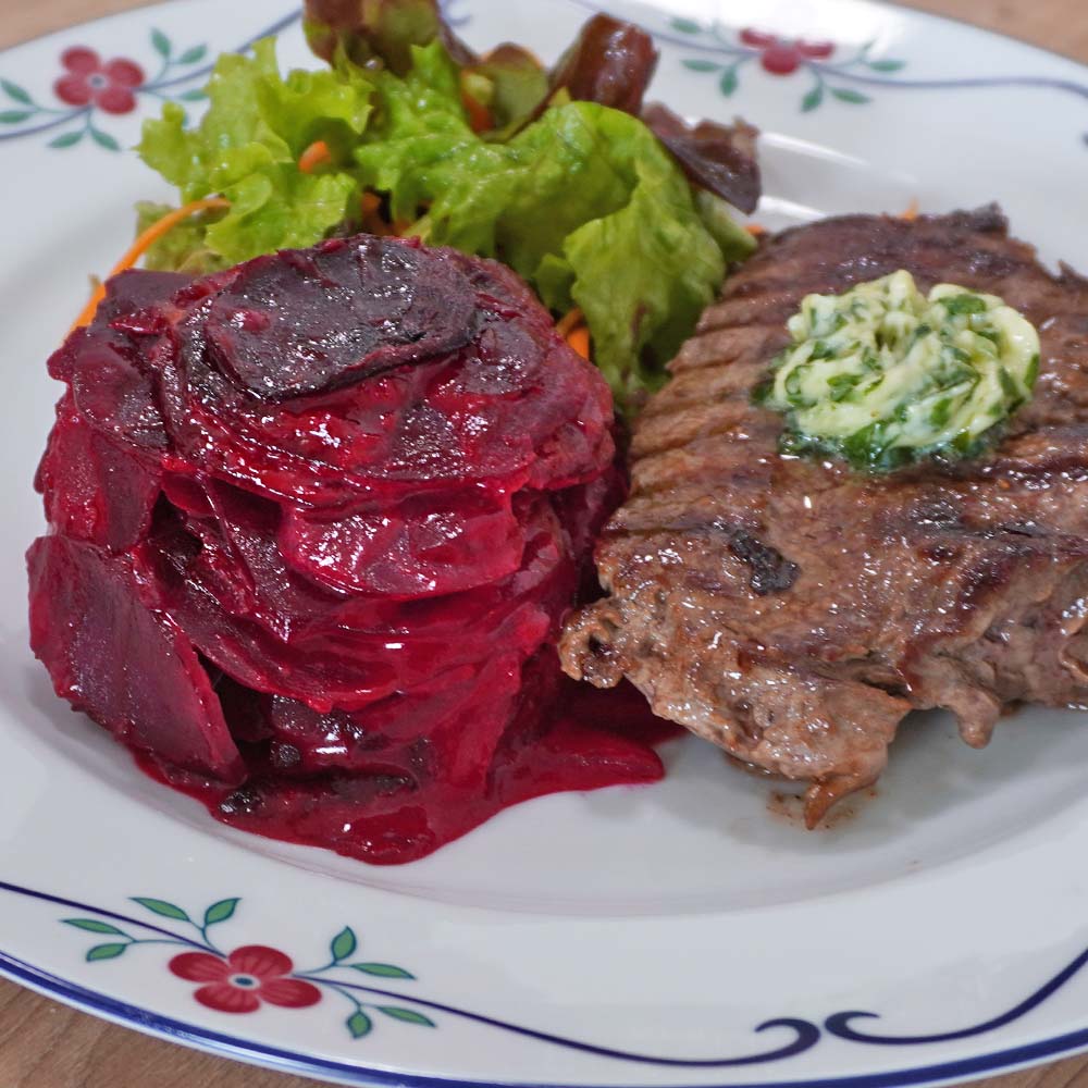 Rote-Beete-Kartoffelgratin