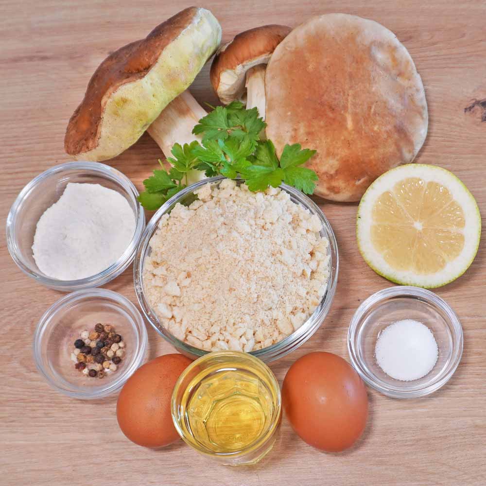Zutaten für Steinpilz-Schnitzel